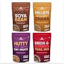 Omay Foods 4 PM SNACK BOX (Pack of 4)| Roasted, Oil-Free, Non-Fried Snack | Healthy, Office Time Snacks I I Mid Day Binge