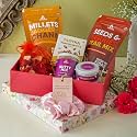 Omay Foods Gift for Her | Healthy Snack Hamper for Women | Birthday &amp; Anniversary | 7 Pcs Dry Fruits, Chocolate &amp; Trail Mix | Premium Gift Box