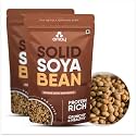 Omay Foods Roasted Soyabean, 400g Pouch (Pack of 2) | 46g Protein | Roasted Not Fried, Oil-Free, Cholesterol-Free | Healthy Snack for Weight Loss | Vegan | Gluten-Free | Namkeen
