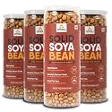 Omay Foods Roasted Soyabean, 160g Jar (Pack of 4) | 46g Protein | Roasted Not Fried, Oil-Free, Cholesterol-Free | Healthy Snack for Weight Loss | Vegan | Gluten-Free | Namkeen