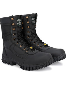 OMEE GOLD Mens Black Leather Tactical Combat