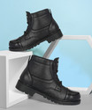 OMEE GOLD Mens Black NCCMilitaryArmy Genuine Leather