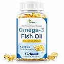 Omega-3 Fish Oil 4200mg, Burpless Mini Softgels, Wild-Caught, 300 Count