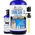 Omega 3 Fish Oil for Cats - Wild Caught, Skin and Coat, 8 fl oz Liquid