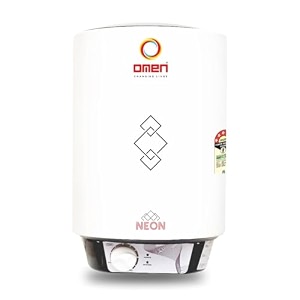 omen neon 25l storage water heater geyser  auto cut off  multi-functional value ms inner tank  compact amp efficient  advanced 3 level safety  led indicator  isi certified