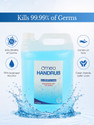 Omeo Instant Liquid Sanitizer-(5), 70% Alcohol Rinse-free Skin & Surfaces Premium Hand Rub Can