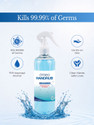 Omeo Instant Liquid Sanitizer Spray - (500), 70% Alcohol, Rinse-free, Skin Friendly Hand Rub Pump + Refill