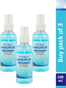omeo instant liquid sanitizer spray- 70 alcohol for home  personal hygiene hand rub bottle