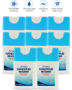 omeo instant liquid sanitizer spray-25pk8 70 alcohol rinse-free skin friendly hand rub bottle
