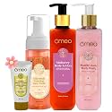 Omeo Skin Care Gift Hamper, Set of 4 | Vanilla Hand Cream 50g, Bubble Gum Body Wash Shower Gel 200ml, Mulberry Body Lotion 200g & Calendula Foaming Face Wash 150ml | Gift Set for Women, Rakhi, Diwali, Birthday or Special 