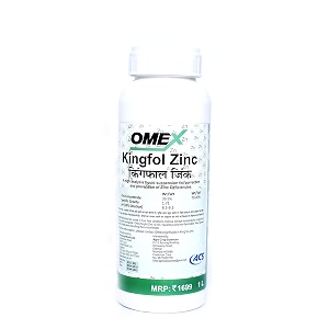 omex from england kingfol zinc foliar fertilizers for home garden amp plants- reduce zinc deficiency- provides plant nutrition 1ltr