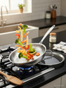 Omichef 22CM 2Ltr Triply Stainless Steel Frypan