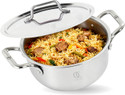Omichef Triply Stainless Steel Casserole 24CM6Ltr with