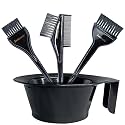 Omidazzle Professional Use Hair Coloring Dyeing Kit Brush with Bowl (Black)