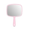 OMIRO 9.3" L x 6.6" W Hand Mirror, Square Pink Handheld Mirror with Handle