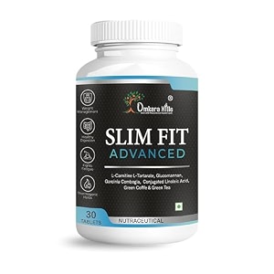 slim fit advanced - 3 in 1 weight loss tablets for men and women with cla l-carnitine glucomannan and garcinia cambogia