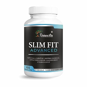 slim fit advanced - 3 in 1 weight loss tablets for men and women with cla l-carnitine glucomannan and garcinia cambogia