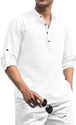 Omkkarrash Trends Men Solid Straight Kurta