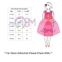 OMLI Girls MidiKnee Length FestiveWedding Dress Frock