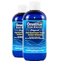OmniBlue Ocean Minerals - 70+ Trace Minerals &amp; Liquid Magnesium - Potassium, Chloride- Low Sodium - Natural Support for Sleep, Digestion, Regularity, Hydration &amp; Electrolyte Balance (2-Pack 8oz)