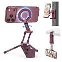 OMOTON TP02 360°Rotating Adjustable Aluminum for MagSafe Tripod, Wine Red