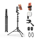 OMOTON TP02-Pro-PK 65" Magnetic Phone Tripod Kit with Fill Light &amp; 2 Remote