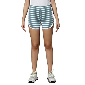 omtex pixy stripe casual shorts