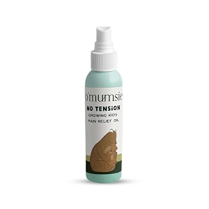 omumsie no tension baby oil  growing kids pain relief massage oil with mint crystals turmeric root extract and black pepper for leg amp body pains - 100 ml