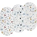 Onacosht Stretchy Bassinet Sheets 3 Pack 32"x16", Elephant & Zebra