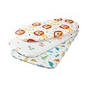 Onacosht Bedside Sleeper Bassinet Sheets 33" x 19", 3 Pack, Tiger and Lion