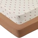 Onacosht Muslin Crib Sheets 2 Pack, 52" x 28", Brown and Rainbow