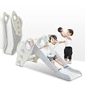 Onasti Kids Slide for Toddlers Age 1-3 with Basketball Hoop & Ring Game