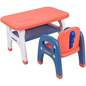 table amp chair sets kidskindergarten children desk chair settoy combined study table and chair sethome game tableinteractive workstationplastic furniture color  orange