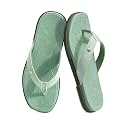 ONCAI Women's Flat Flip Flops Square Thong Sandals with Leaf Printed Summer Beach Daily Casual Dressy Soft Cushion Sandalias Mujer Lightweight Outdoor Waterproof Rubber Sole US Size 6-12
