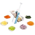 ONCE FOR ALL Safe Mandoline Slicer, All in 1 Vegetables Slicer, Light Blue