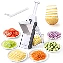 ONCE FOR ALL Safe Mandoline Slicer Kitchen, All in 1 Vegetable Slicer, Gray