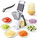 ONCE FOR ALL Safe Mandoline Slicer Plus, Bigger Size, Potato Slicer, Black