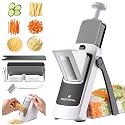 ONCE FOR ALL Safe Mandoline Slicer Pro, Veggie Slicer with Container, Gray