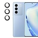 Glass Camera Lens Protector For Vivo V27 | 9H Hardness, Full Coverage Camera Metal Ring Ultra-Thin/Clear - Black