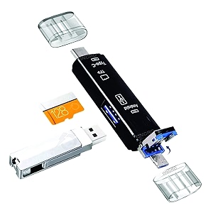 5 in 1 otg card reader type c high speed micro sdtf memory card reader type c  micro usb 20 for data transfer for android smart phone pc laptop mac-book flash drivependrive