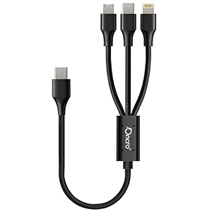 oncro type-c 50cm oneplus short 3 in 1 charging cable dash warp 65w car multi charger power bank cord type c micro usb i-phone port 6a samsung fast charging with wall charger no data transfer