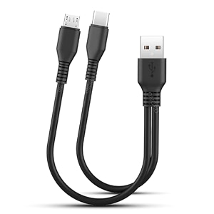 dual power bank cable 2-in-1 usb charging splitter for micro usb amp type-c 25cm short multi-charging cable for oneplus samsung amp android devices 21a max not for data transfer