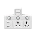 One Beat Cordless Extension Board with Individual Switch-Multi Plug Socket with 2 USB A &amp; 1 USB C Slot - Flex Board with Safety Shutter Protection