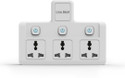 One Beat OB-203 Wall Individual Switches each outlet with LED indicator 3 Socket Extension Boards (White, Grey, 0 M)