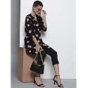 One femme Women39s Pleated Printed Tunic Shirt