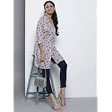 One femme Women39s Pleated Printed Tunic Shirt