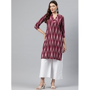 one femme women ikat printed kurta