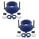 One N Done Toilet Flange Repair Kit – Complete Toilet Wax Ring Replacement Kit – Durable Waxless Toilet Ring – Includes Toilet Bolts, Toilet Bowl Caps, and Toilet Flange Extension Kit (2 Pack)