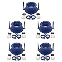 One N Done Toilet Flange Repair Kit – Complete Toilet Wax Ring Replacement Kit – Durable Waxless Toilet Ring – Includes Toilet Flange Bolts, Toilet Bowl Caps, and Toilet Flange Extension Kit (5 Packs)