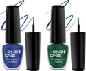One on One Waterproof Eyeliner, Set of 2 | Long lasting Eyeliner, Smudge Proof Eye Makeup 10 ml